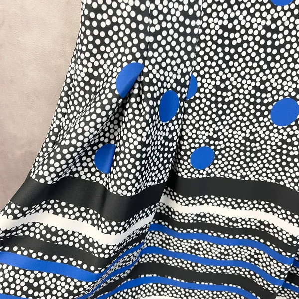 ISLE By Melis Kozan Bottomless Brunch Dress L Polka Dot Fit Flare Mod Pop Art - Image 4