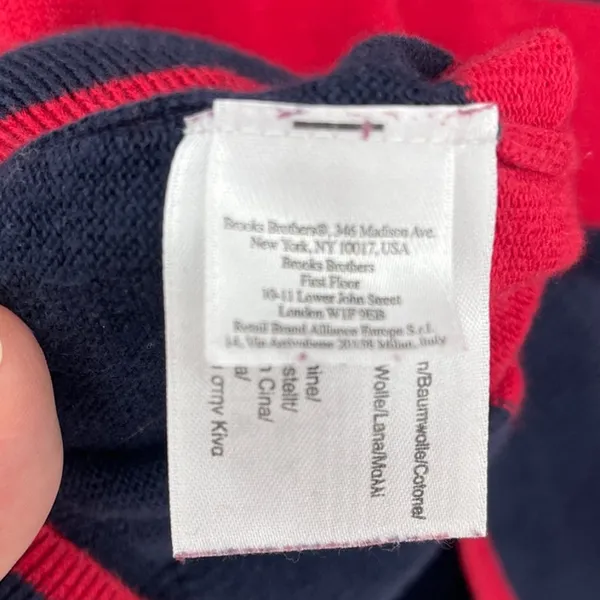 Brooks Brothers Y2K Womens Sweater Sz L Preppy Varsity Americana Stripe Academia - Image 9