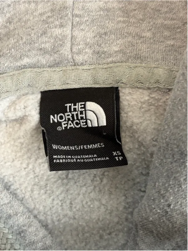 Women's The North Face Hoodie Sweatshirt Size XS Grey White Logo - Image 6