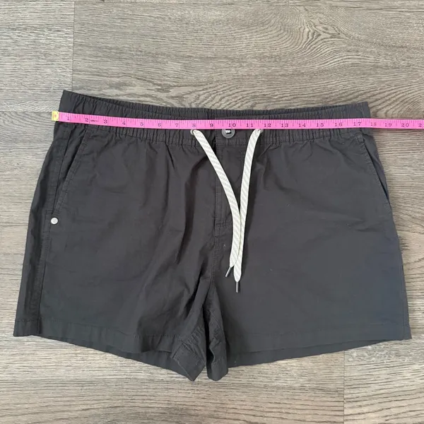 Vuori Women's Ripstop Shorts Black Size XL VW364 Organic Cotton Utility 3.5" - Image 7