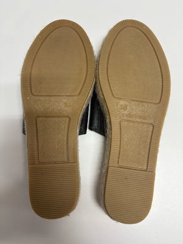 Ramoncinas Platform Leather Black Flat Espadrilles - Image 4