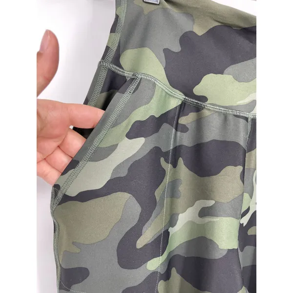 Old Navy Active Green Camo Joggers Pants Crop High Rise Womens Medium NEW - Image 3