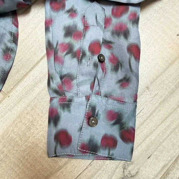 J. Crew Drapey Button-down Shirt Cherry Print Viscose Twill Blouse Small - Image 5
