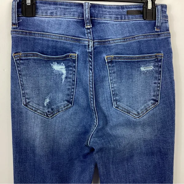 Risen High Rise Distressed Hem Flare Jeans Size 26/3 - Image 6