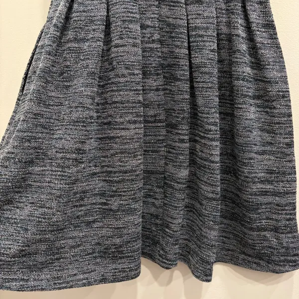 Ganni Pinnacle Dress Black Gray Space Dye Ruffle High Neck Pleated‎ Mini Twee S - Image 9