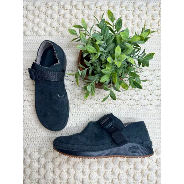 NEW CHACO Women's 7 Paonia Clogs Wool Slip On Hiking Shoe Charcoal Gray - Image 5