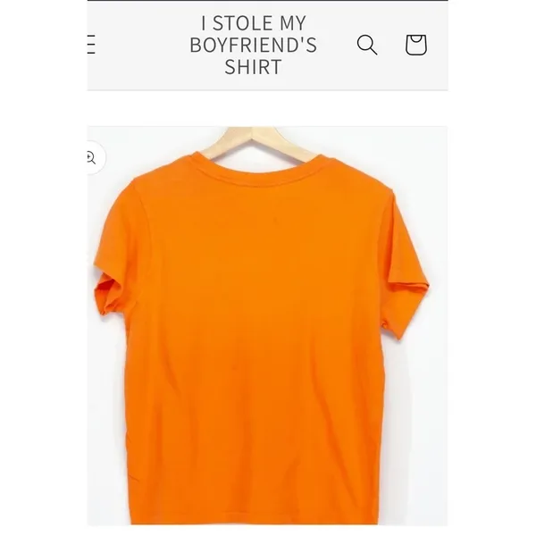I Stole My Boyfriends Shirt Rainbow Smiley‎ Tee $128 Orange Small - Image 2