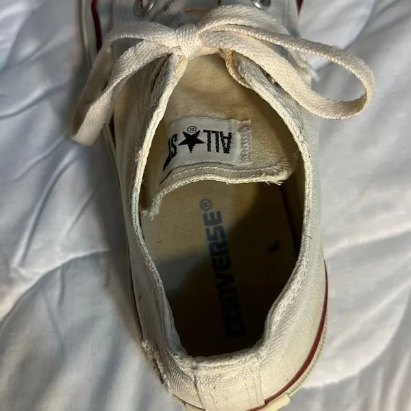 Converse All Star Low Top White Sneakers Men’s 8, Women’s 10 - Image 7