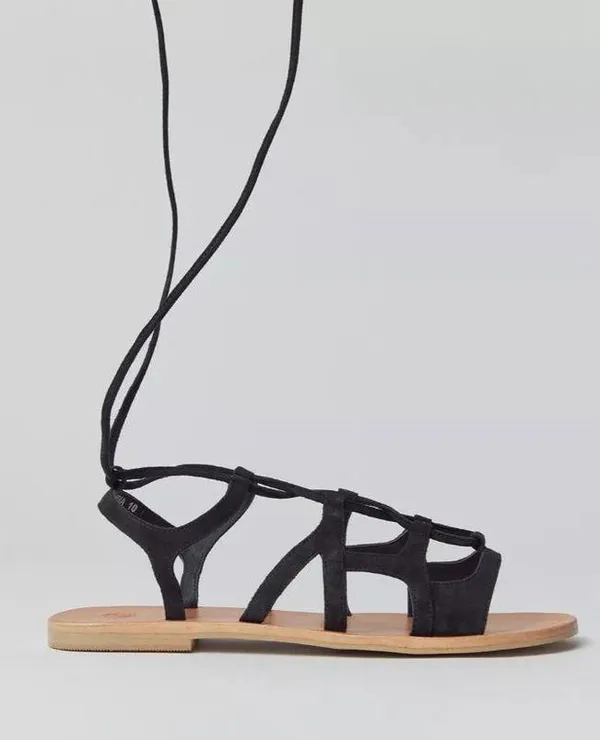 UO Hazel Black Gladiator Lace Up Sandals Sz 8 NEW - Image 2