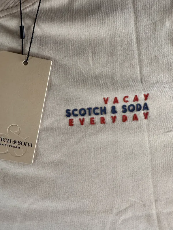 NWT Scotch & Soda Amsterdam Graphic Tee Vacay Everyday Bisque Size M - Image 2