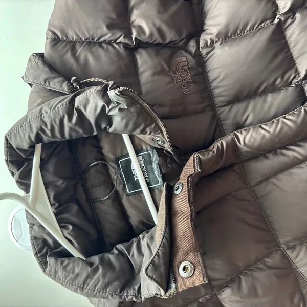 The North Face Metropolis 600 Fill Down Parka Brown Women Small Puffer Coat Hood - Image 9