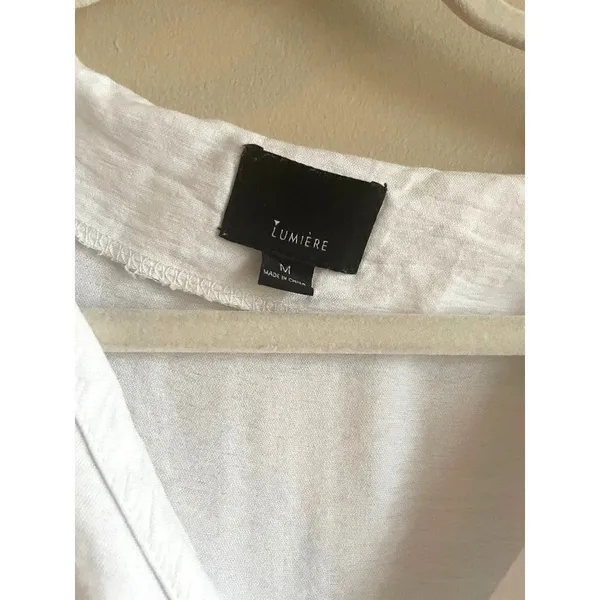 ‎Lumiere White shirt with bell sleeves medium - Image 2