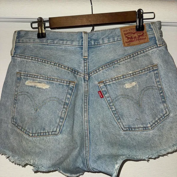 Levi's 501 distressed denim shorts size 29  - Image 2