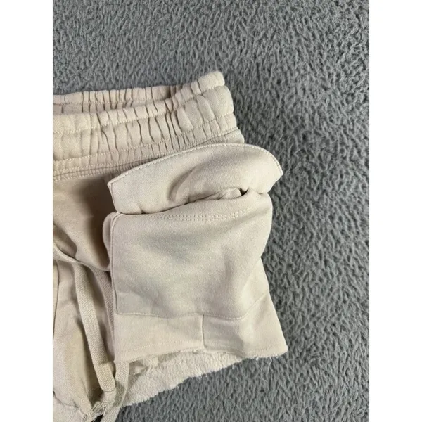 Relaxx Cargo Sweat Shorts Women Medium High Rise‎ Elastic Drawstring Waist Y2K - Image 7