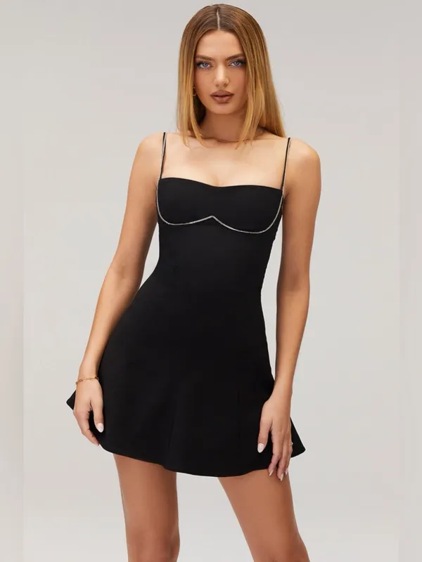 Mistress Rocks House of CB Love Bug Black Skater Mini Dress Womens Size L+ / XL‎ - Image 4