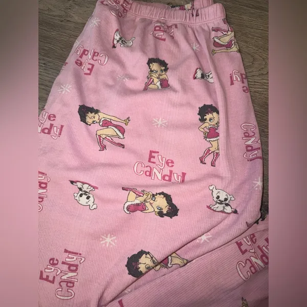 90’s Pink Betty Boop loungewear pants XL - Image 7