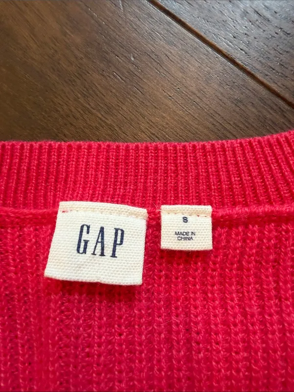 Gap Women’s V-Neck Ribbed Sweater - Pink Size Small - C44-004 - Image 2