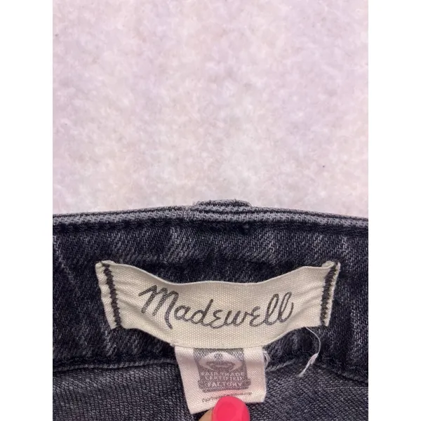 Madewell Curvy Perfect Vintage Straight Jean Womens 26 Gray Raw‎ Hem Denim - Image 2