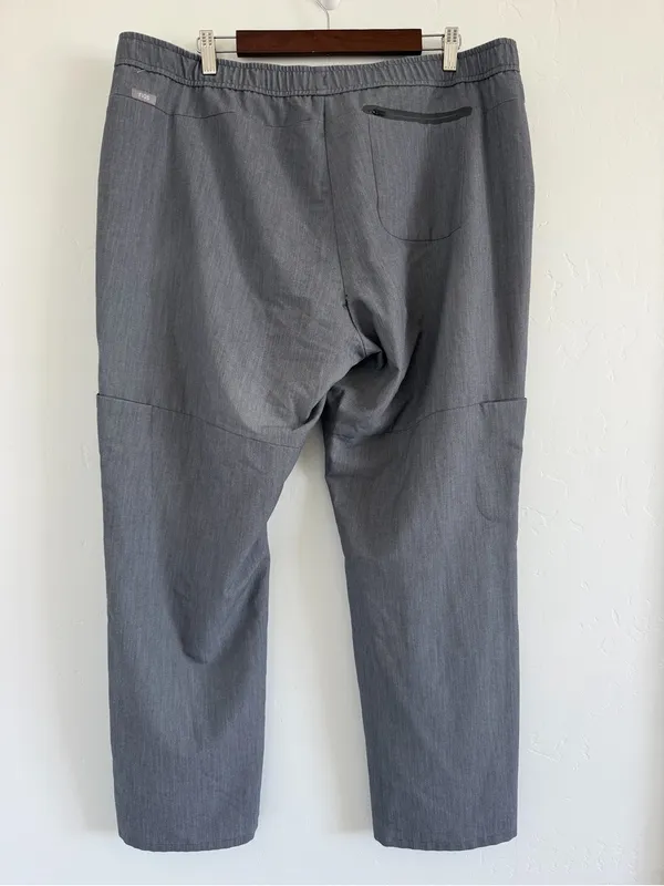 FIGS Kochi Scrub Pants XXL Gray Drawstring Medical Nursing Straight Leg - Image 2