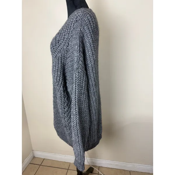 Elsamanda Gray Blend Cardigan - L Alpaca and Wool - Image 2