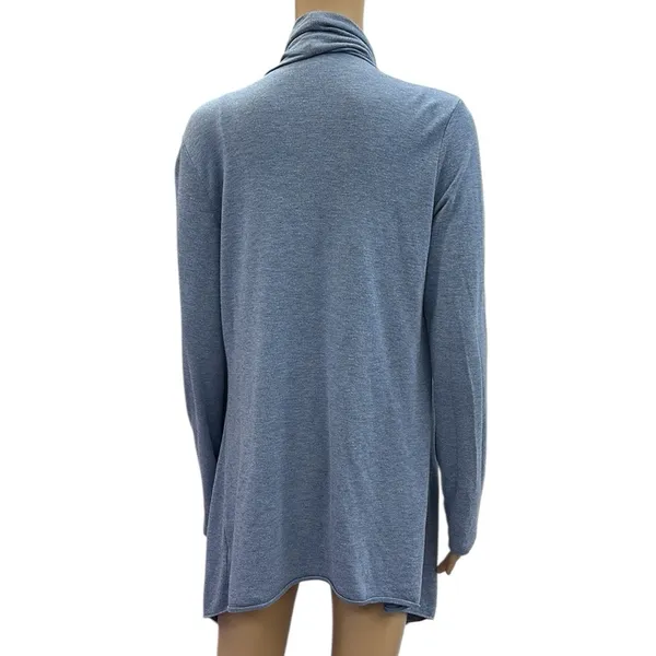 a.n.a Long Sleeve Open Drape Cascade Front Knit Cardigan Sweater Womens Medium - Image 6