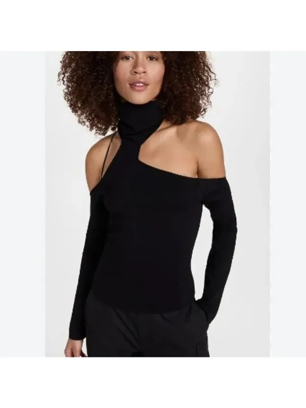 Gauge81 Lerma Off-Shoulder Knitted Top Black Womens Size XL - Image 2