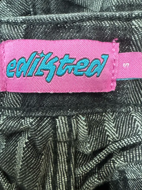 Edikted Plaid Low Rise Baggy Leg Pants Size Small - Image 3
