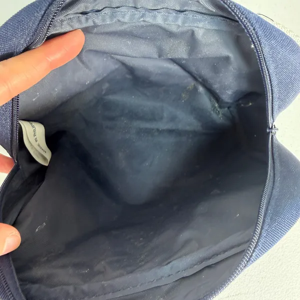 Vintage Christian Dior Parfums Cosmetic Make Up Bag Pouch Canvas Navy‎ Blue - Image 7