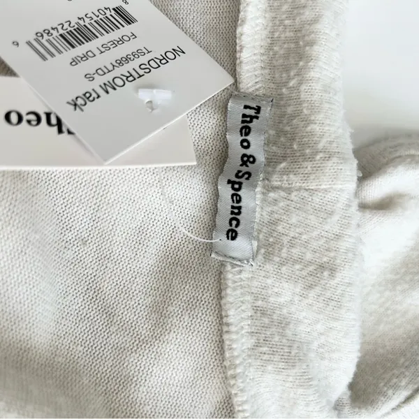 Theo & Spence Ivory and Green Hooded Cardigan Duster Small - Image 5