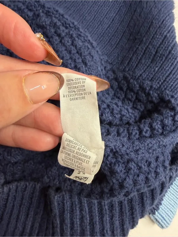 Aerie knit cardigan 100% cotton xs letterman college academia preppy letter A - Image 9
