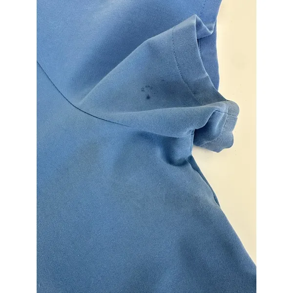FIGS Technical Collection Womens Scrub Top Size S Blue Short Sleeve V Neck Stain - Image 9