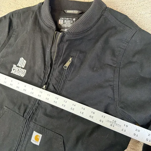 Women's Carhartt Size Medium 8-10 Rugged Flex Crawford Bomber Jacket Black - Image 4