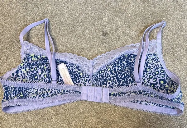 Savage X Fenty Purple Leopard Print Cotton Essential Bralette Size XL - Image 3