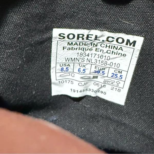 SOREL - Black‎ Phoenix Zip Patent Leather Boot Size 8.5 B18B - Image 10