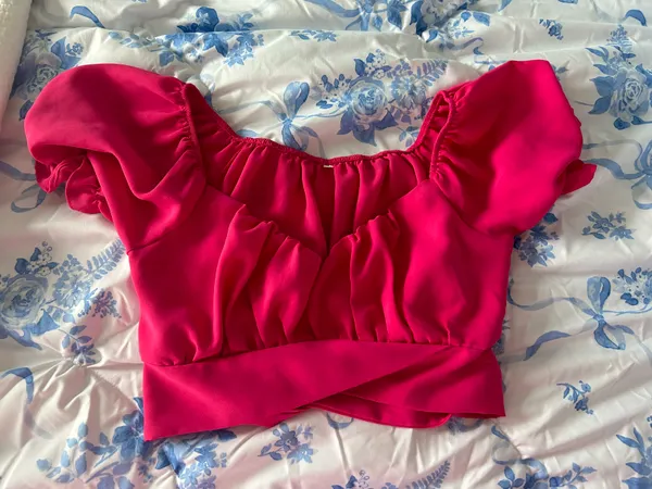 Cute pink tie top - Image 2