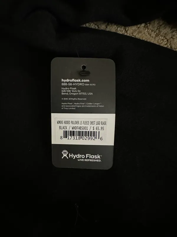 Hydro Flask Fleece Hoodie Black - Image 5
