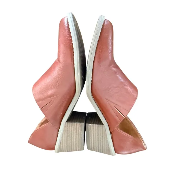 Cynthia Rowley Eddie Cognac Brown‎ D'Orsay Block Heel Booties Womens 7.5M - Image 4