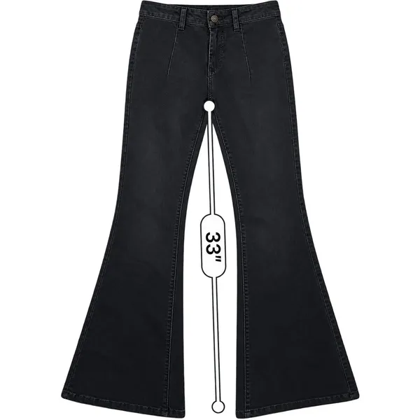 Free People We The Free Jayde Flare High Rise Black Jeans Festival Y2K 28 - Image 6