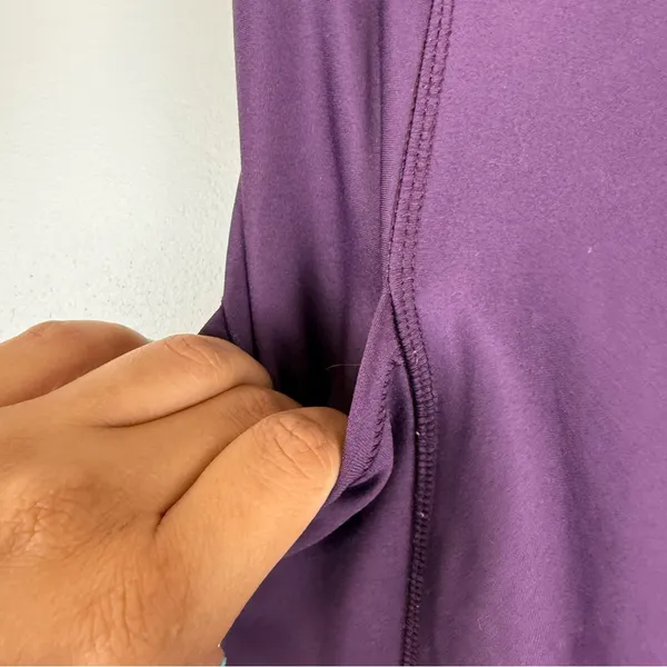 Ovation Equinox Pull On Knee Patch Winter Breeches Women's Size M 28 Purple - Image 4