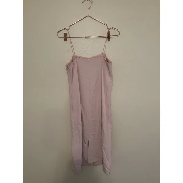 EVERLANE‎ Goweave Pale Pink Slip Dress Women’s Size 0 Side Zip - Image 6