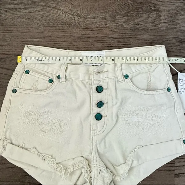 One Teaspoon‎ Hawks High Rise Twisted Cuff Hem Distressed Shorts - Size 26 - NWT - Image 10