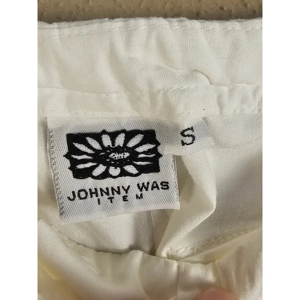 Johnny Was Item Womens White Wide Leg Pants Small‎ - Image 3