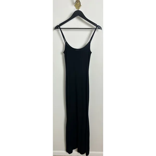 SKIMS Ribbed Long Slipdress in Onyx Black Size Medium - Image 5