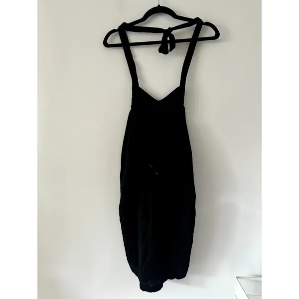 Superdown x Revolve Trina Shift Black Halter Tie Dress NWT Size S - Image 4