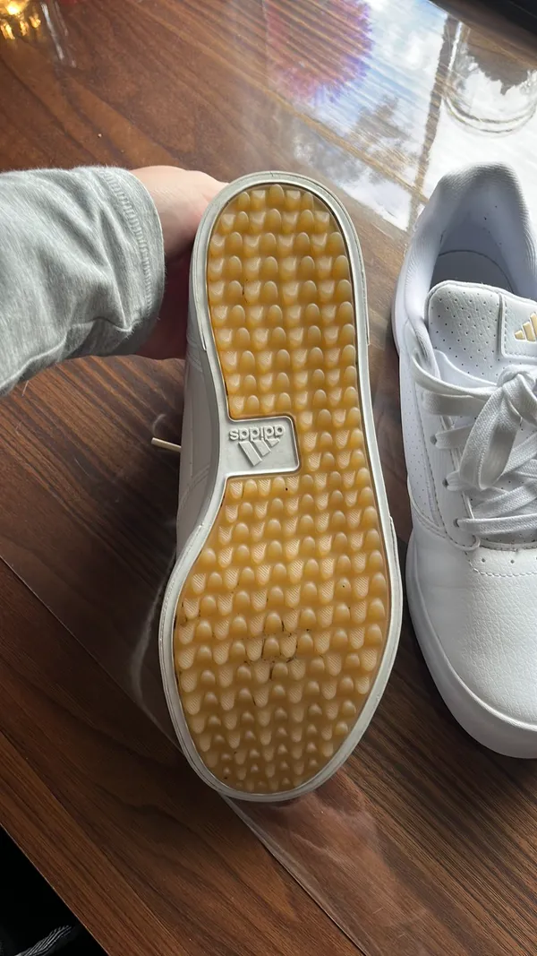 White Adidas Golf Shoes  - Image 8
