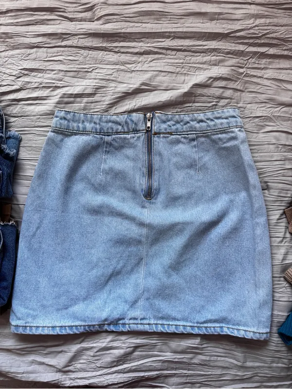Forever 21 Light Blue Denim Mini Skirt - Image 2