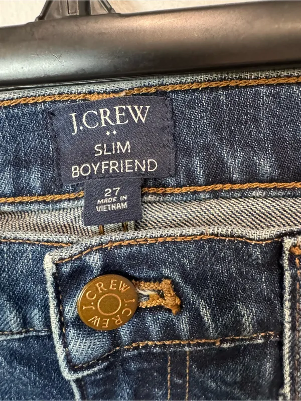 J.CREW Women's Slim Boyfriend Jeans Blue Size 27 Style #CB361 - Image 3