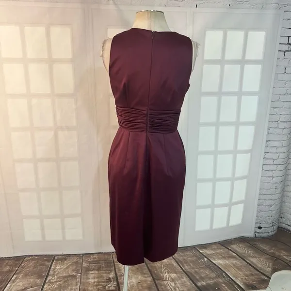 JS Boutique Purple Satin Sleeveless Fully Lined Knee Length Cocktail Dress Sz 6 - Image 6