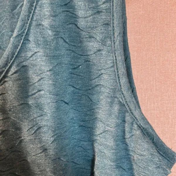 FINAL MARKDOWN Coldwater Creek Blue Ruffled Tiered Tank Top small - Image 5
