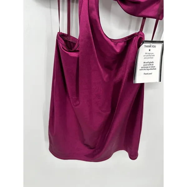 City Studio Womens Cut Out‎ Bodycon Dress Size XS Wine Cocktail Event Party - Image 5